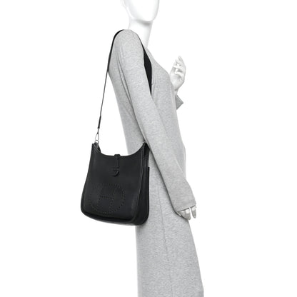 Hermes Taurillon Clemence Evelyne II PM Black 2 of 10