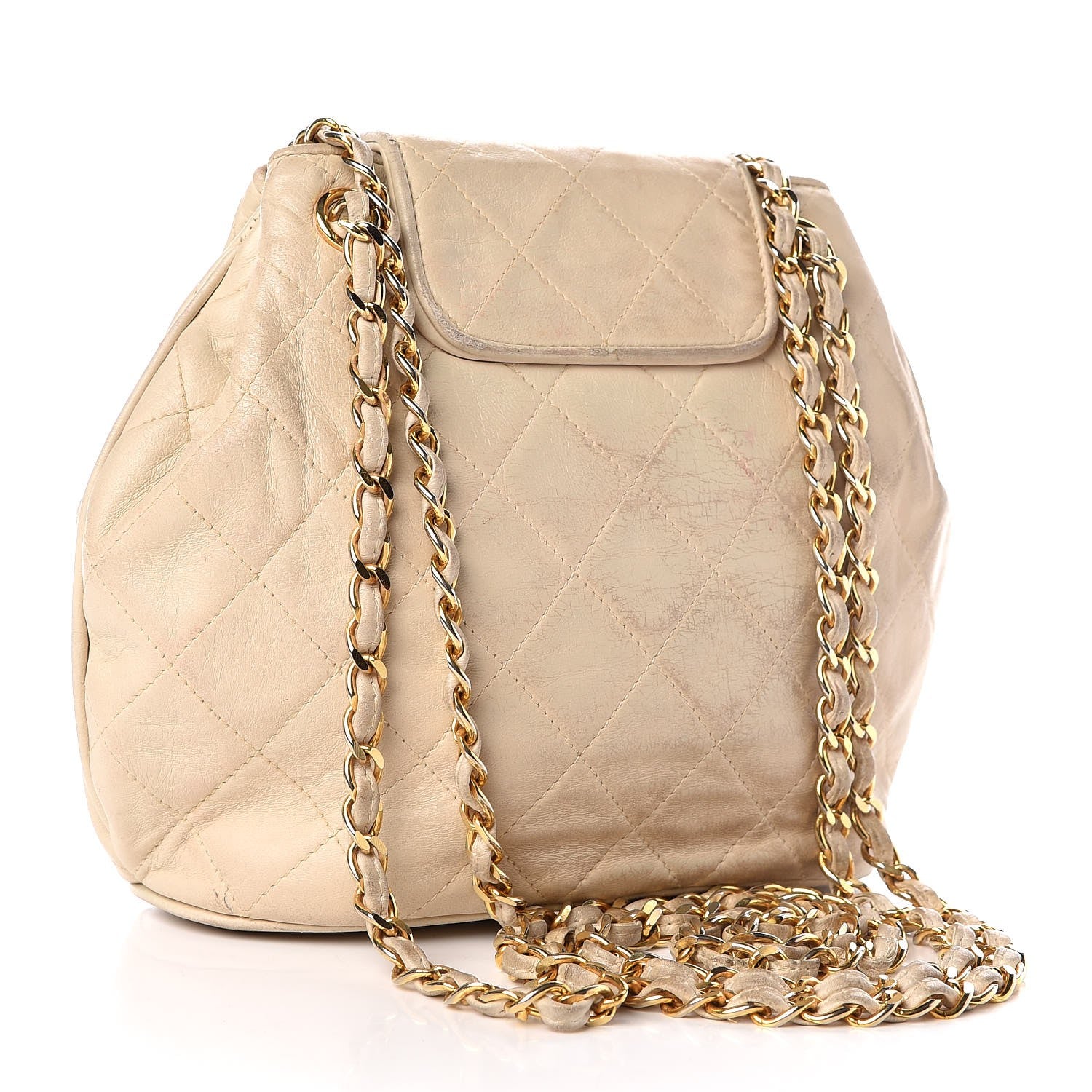 Chanel Lambskin Quilted Tassel Shoulder Bag Beige 3 of 16