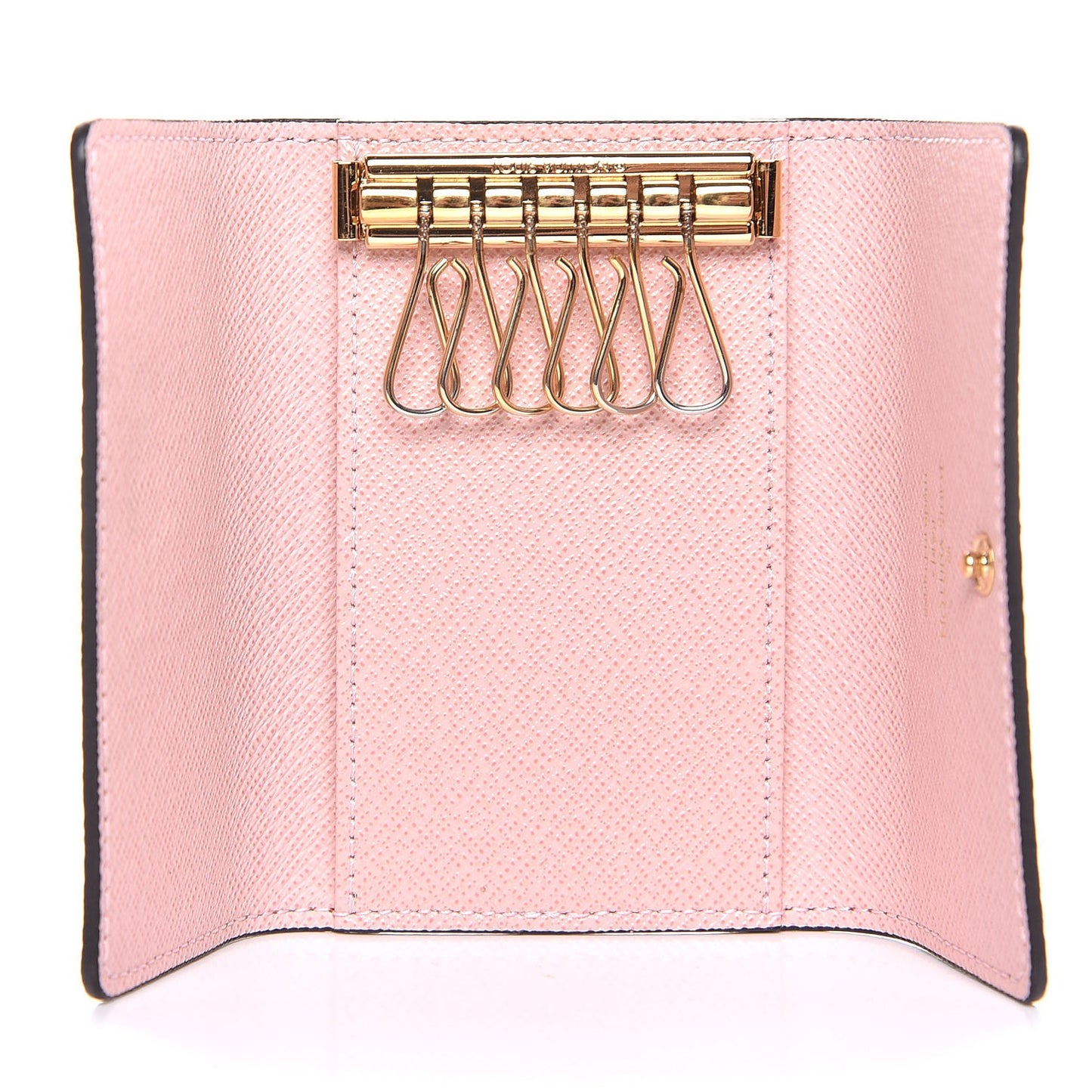 Damier Ebene Multicles 6 Key Holder Rose Ballerine