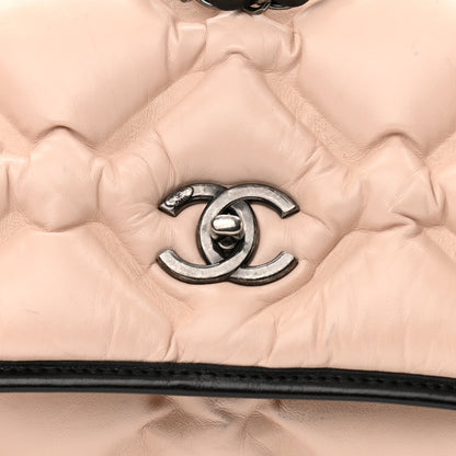 Chanel Calfskin Quilted Medium Chesterfield Flap Light Beige Black 8 of 14