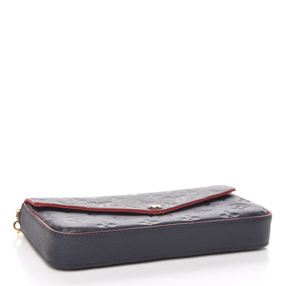Louis Vuitton Empreinte Pochette Felicie Chain Wallet Marine Rouge 5 of 12