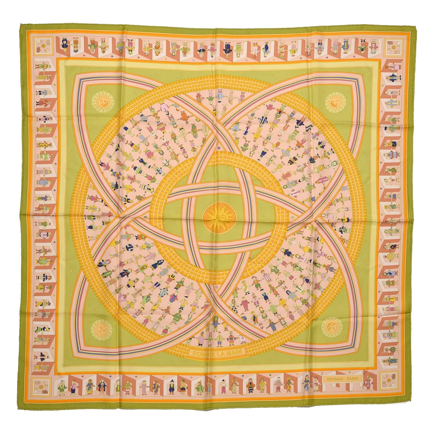 Hermes Silk Donner La Main Scarf 90 1 of 6