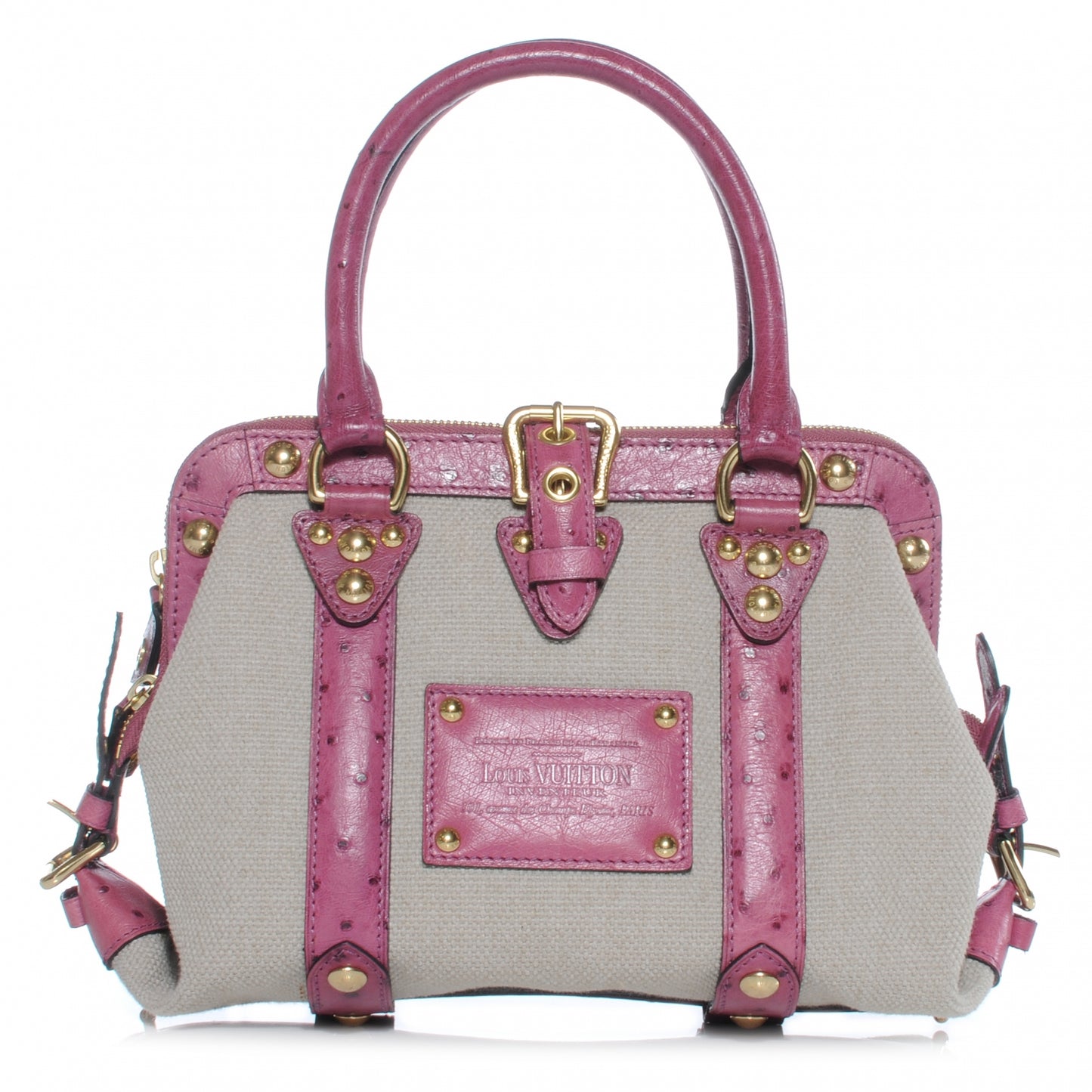 Toile Ostrich Trianon Sac de Nuit MM Lilac