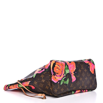 Louis Vuitton Monogram Roses Neverfull MM 4 of 11