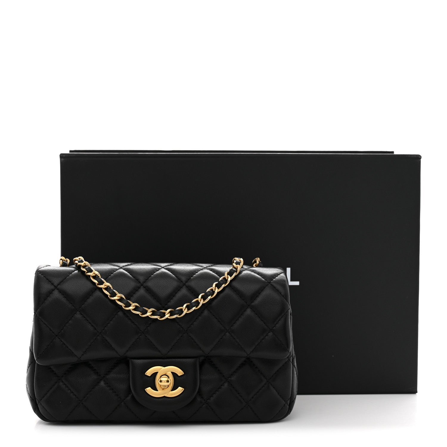 Chanel Lambskin Quilted Mini Rectangular Pearl Crush Flap Black 11 of 11
