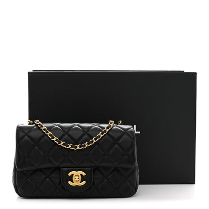 Chanel Lambskin Quilted Mini Rectangular Pearl Crush Flap Black 11 of 11