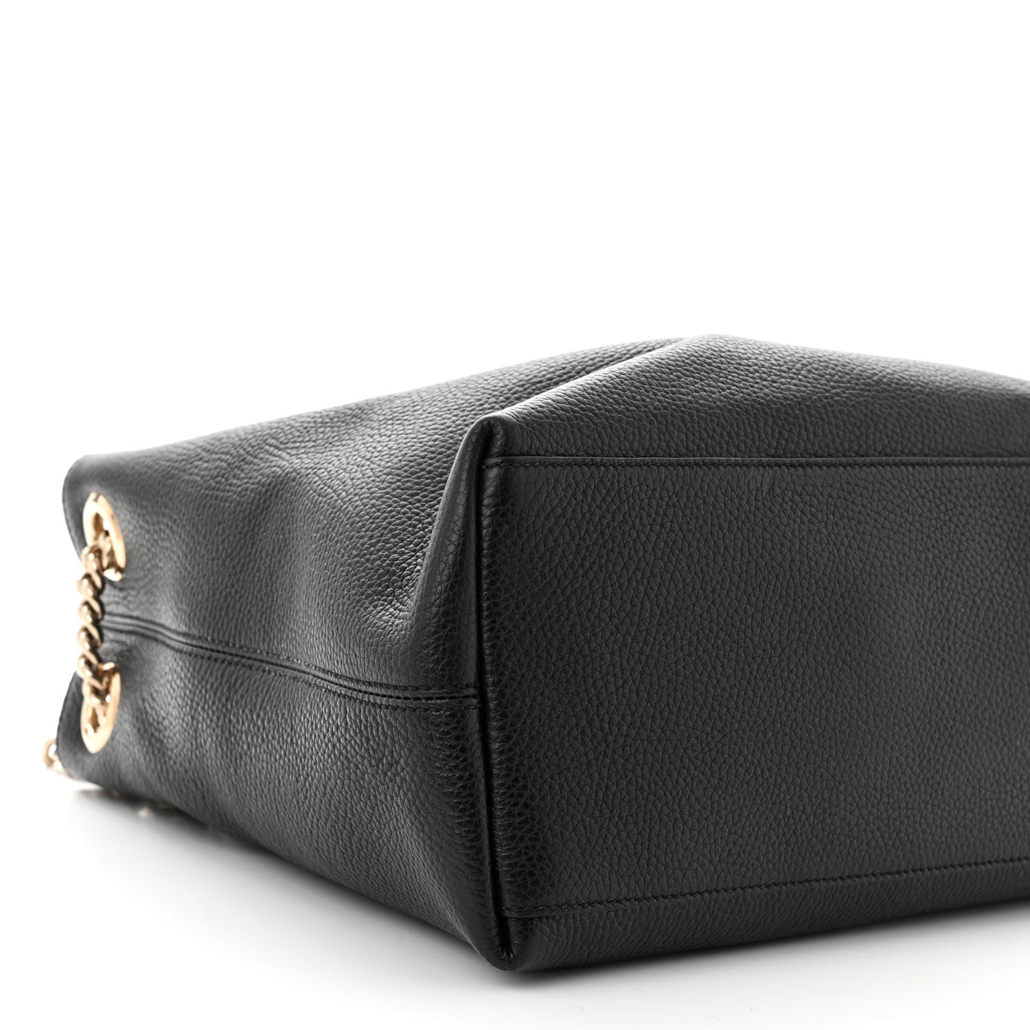 Gucci Pebbled Calfskin Medium Soho Chain Shoulder Bag Black 9 of 10