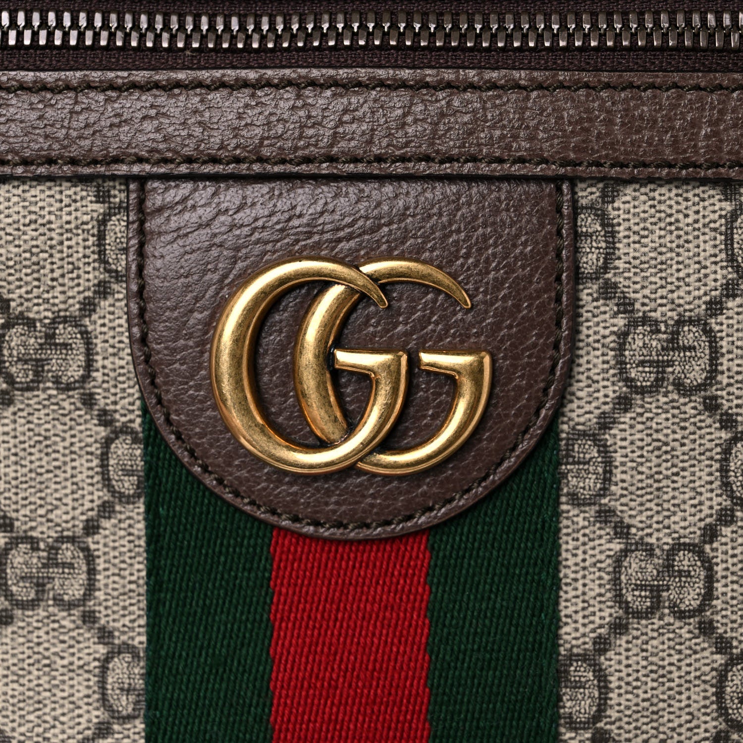 Gucci GG Supreme Monogram Web Small Ophidia Messenger Bag Brown 8 of 13