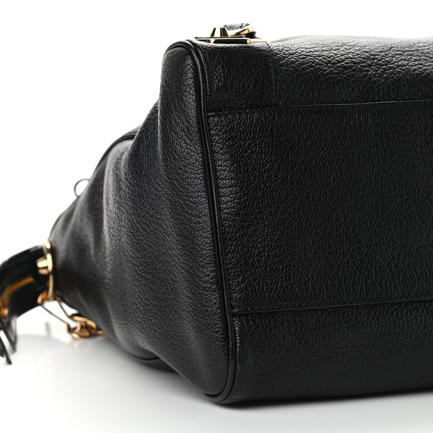 Chevre Gold Metallic Edge Hardware Velo Black
