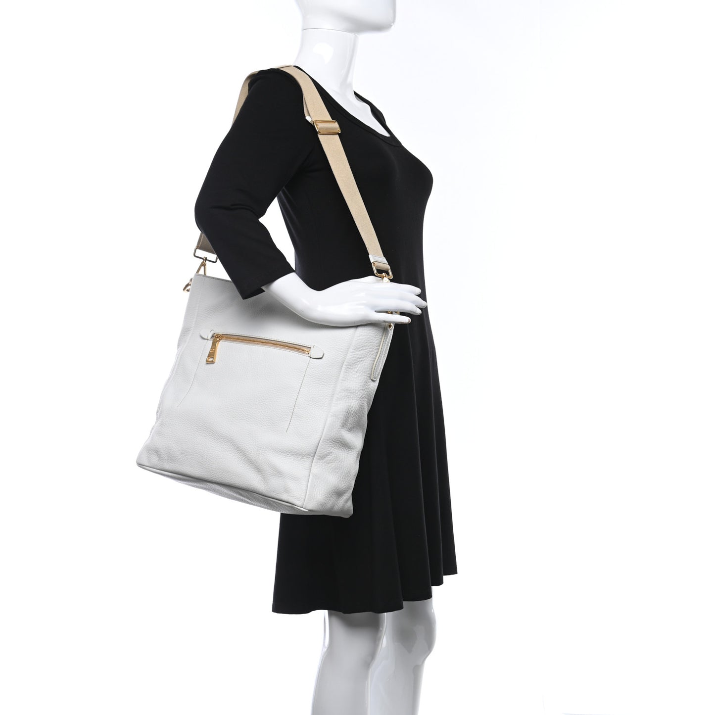 Vitello Daino Messenger Bag Talco