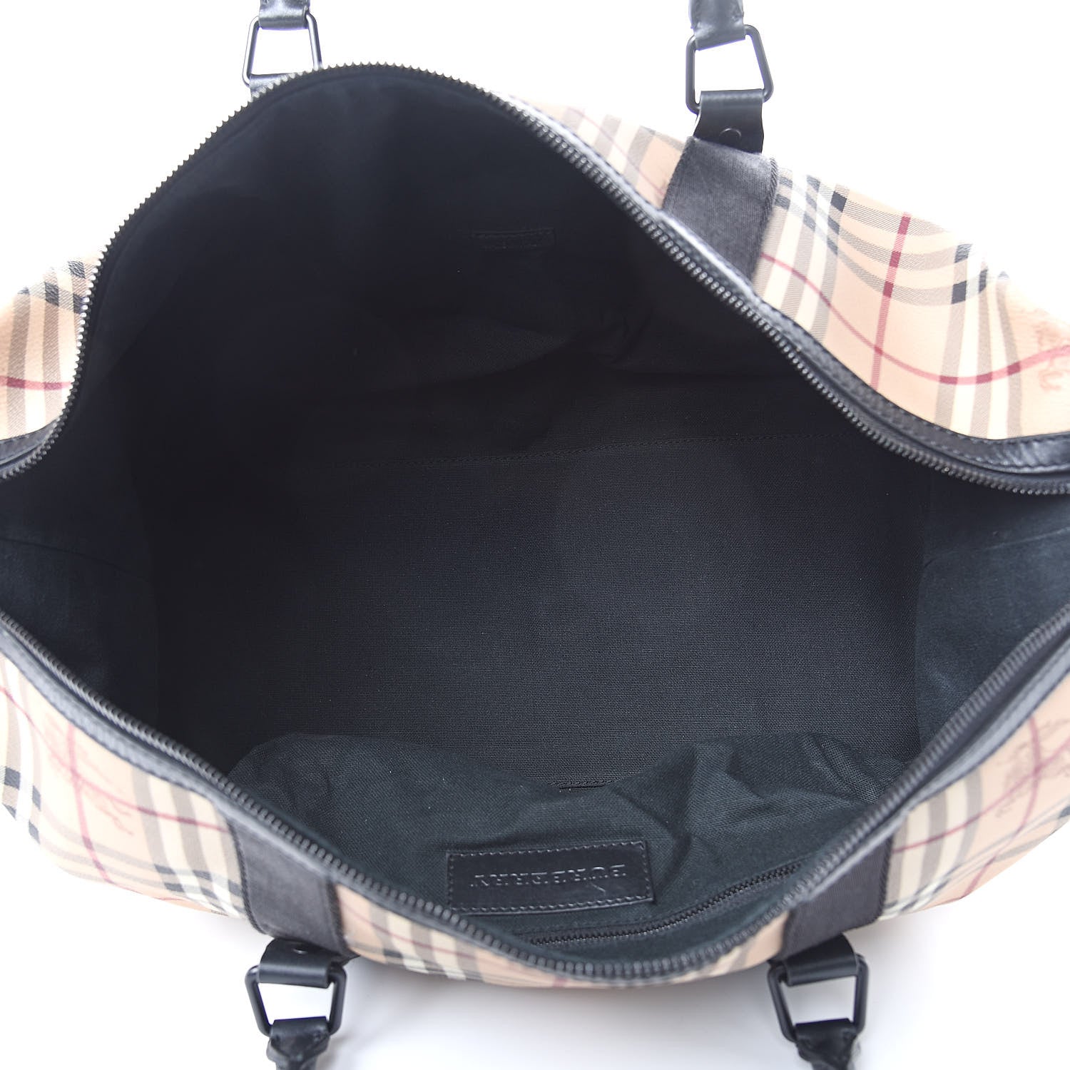 Burberry Haymarket Check Duffle Bag Black 5 of 12