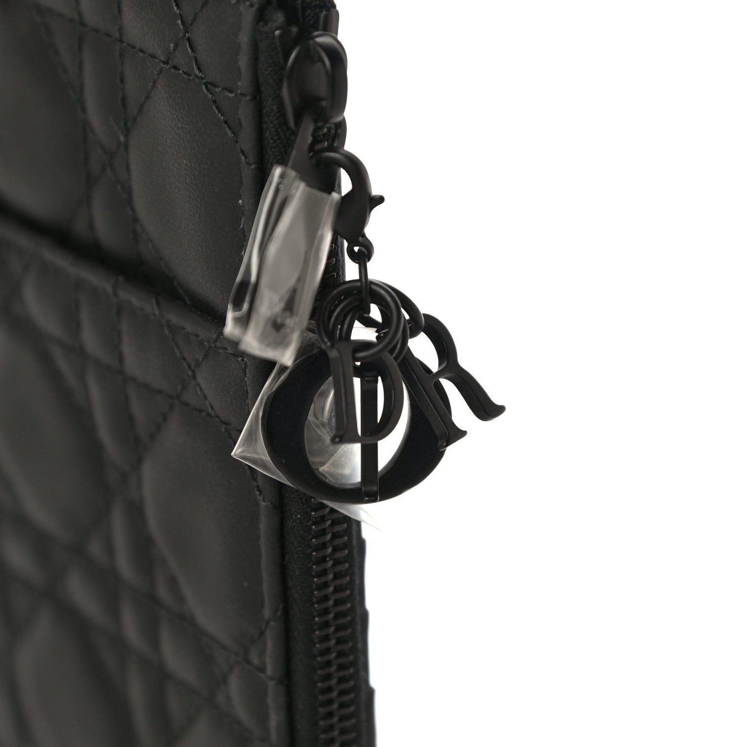 Christian Dior Ultra Matte Calfskin Cannage Large Lady Dior Zip Wallet Black 11 of 11