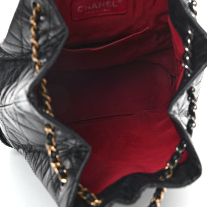 Chanel Aged Calfskin Quilted Gabrielle Backpack Black 4 of 10