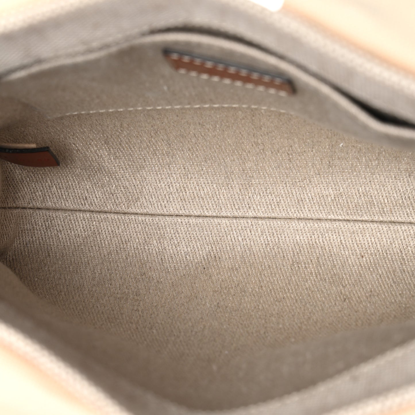 Cotton Calfskin Small Woody Ribbon Tote White Brown