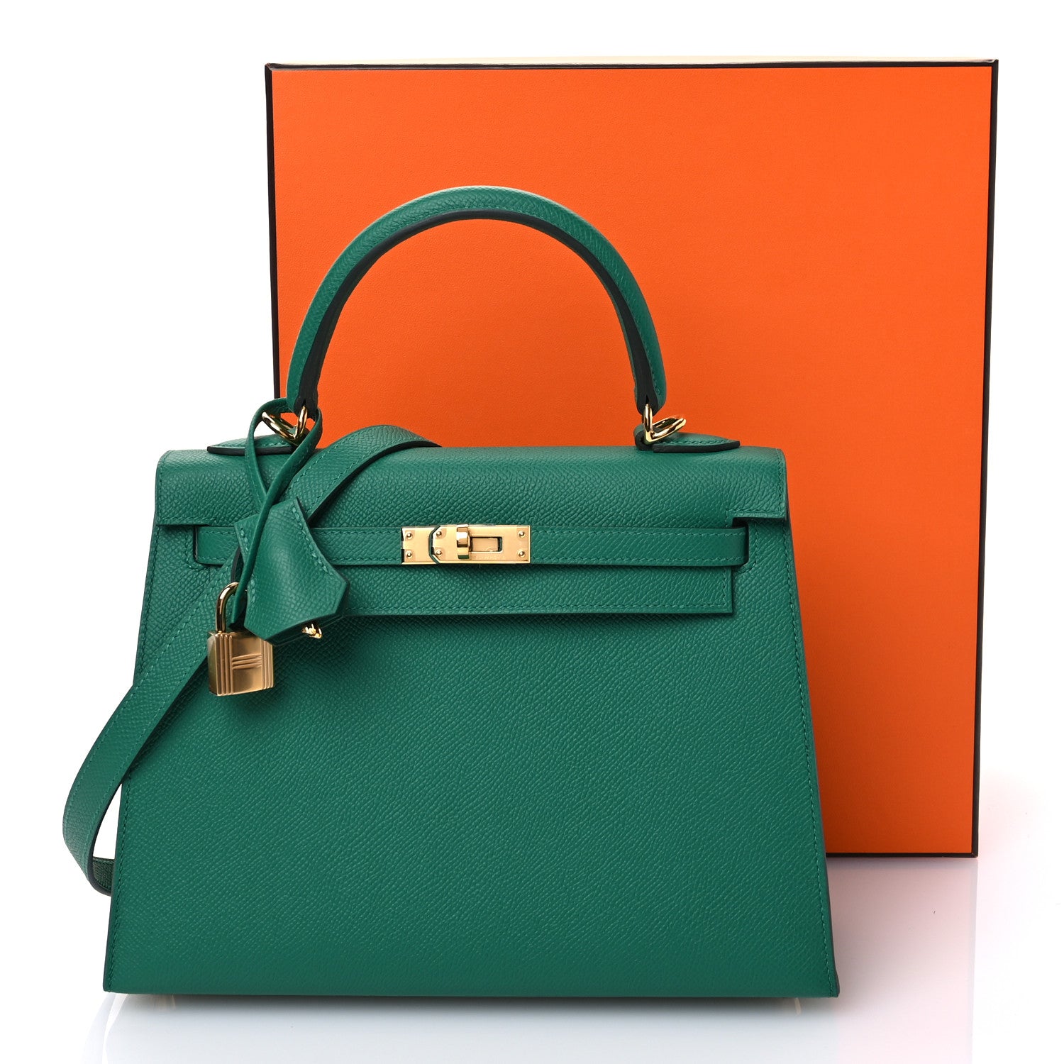 Hermes Epsom Kelly Sellier 25 Vert Vertigo 11 of 11