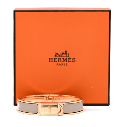 Hermes Enamel Narrow Clic Cadenas Bracelet PM Marron Glace 3 of 5