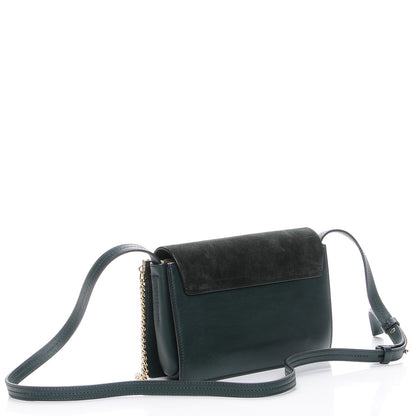 Chloe Suede Calfskin Small Faye Shoulder Bag Forest Green 3 of 9