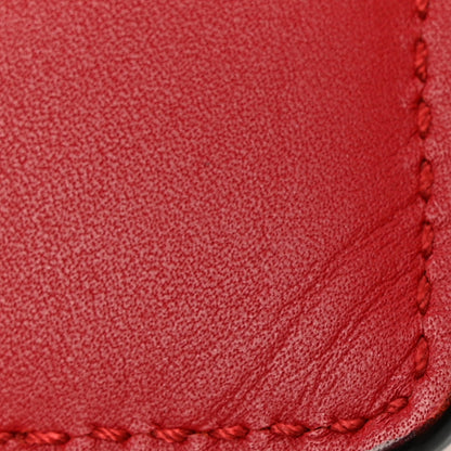 Gucci Calfskin GucciGhost Print Pouch Hibiscus Red 12 of 13
