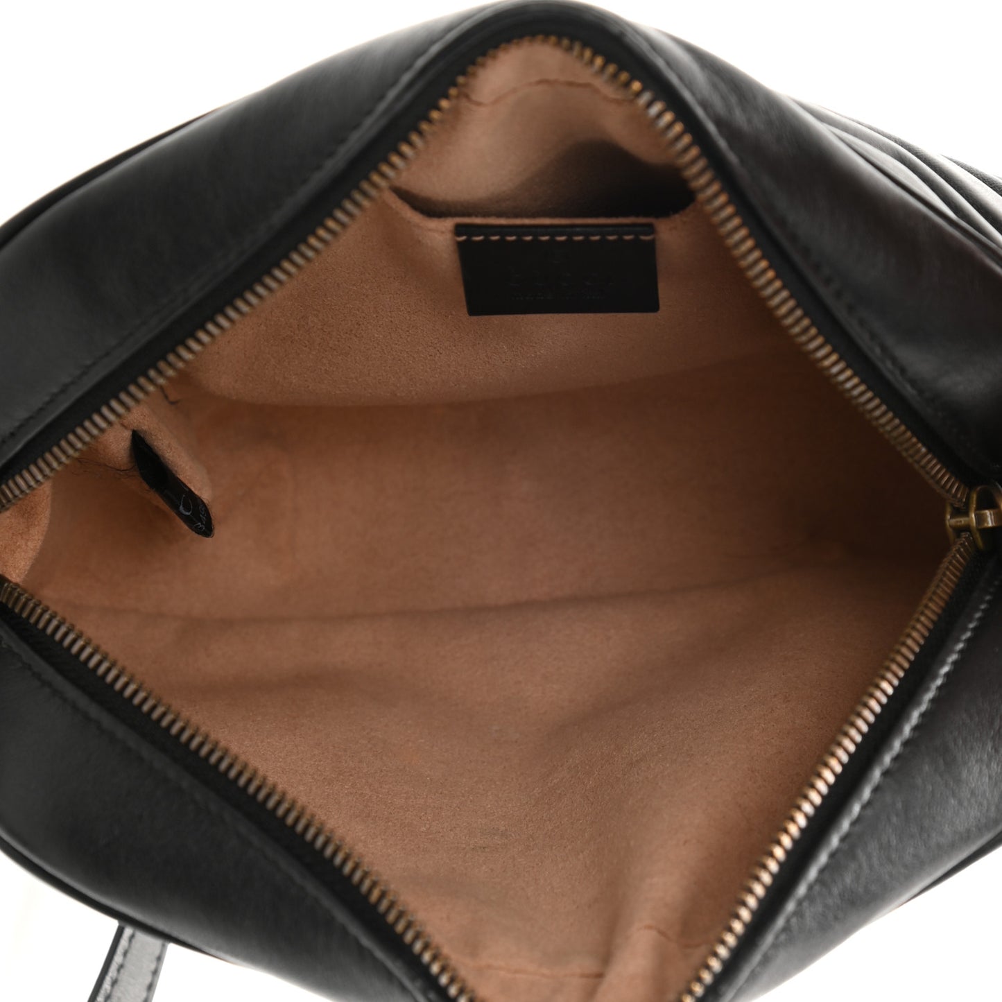 Calfskin Matelasse Small GG Marmont Chain Shoulder Bag Black
