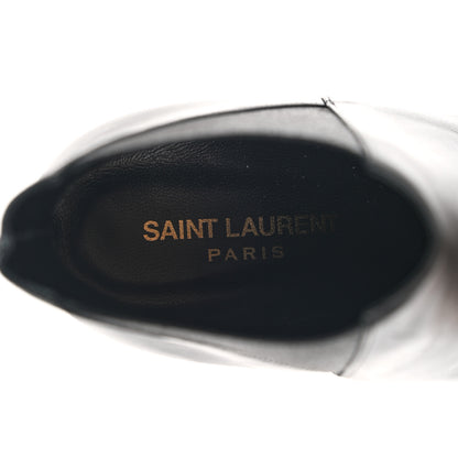 Saint Laurent Calfskin Classic Paris Ela 110 Ankle Boots 36 Black 7 of 10
