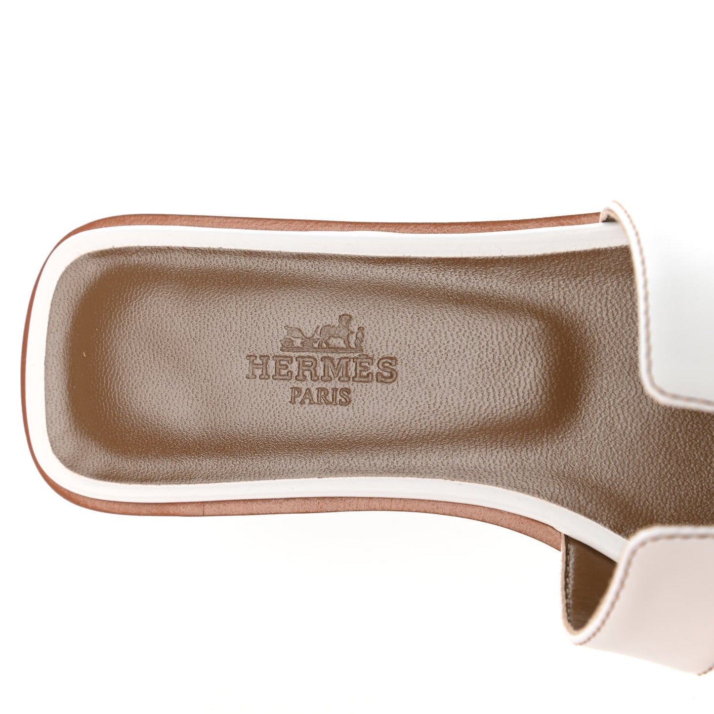 Box Calfskin Oran Sandals 35 White