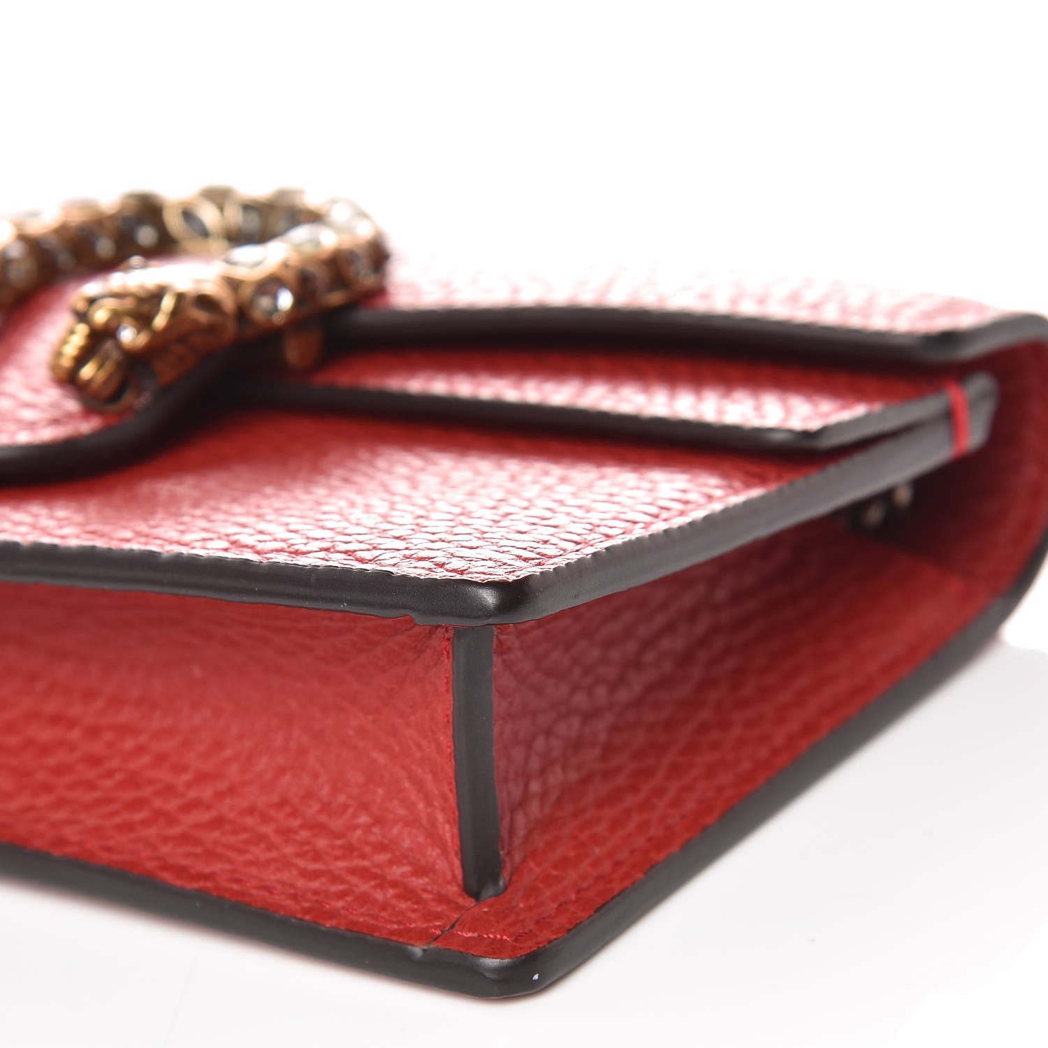 Gucci Calfskin Super Mini Dionysus Shoulder Bag Hibiscus Red 10 of 11