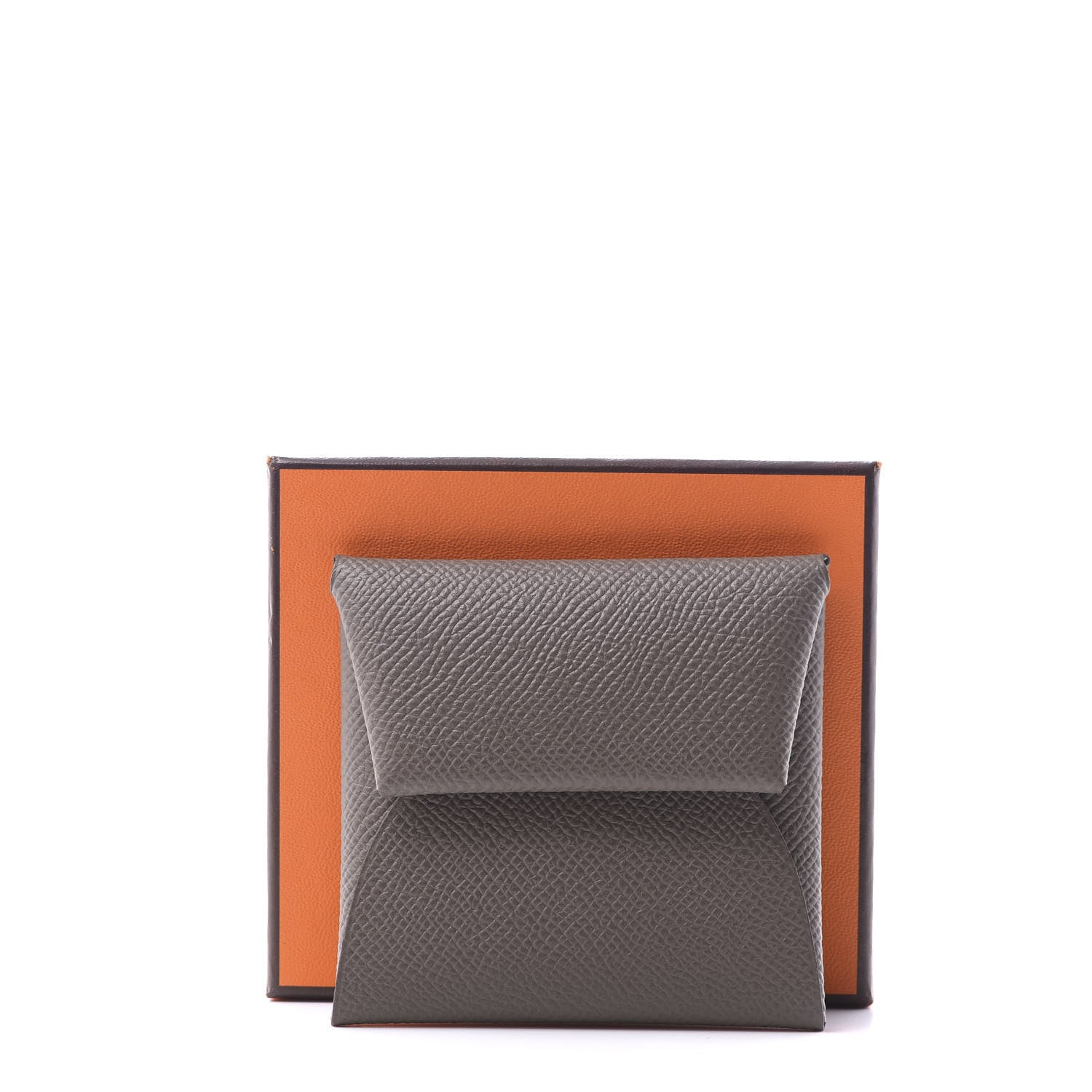 Hermes Epsom Bastia Verso Coin Purse Gris Etain Vert Criquet 7 of 7