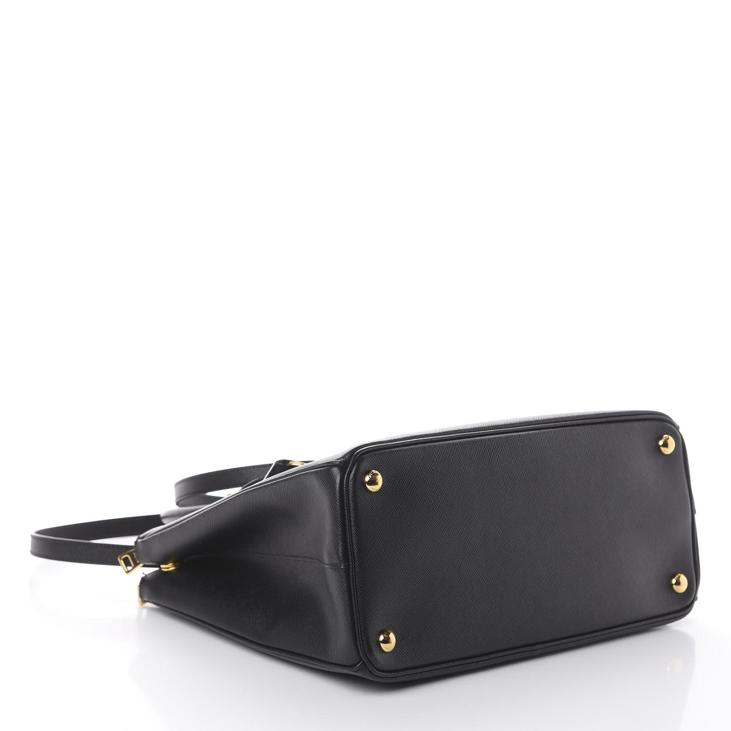 Saffiano Lux Large Galleria Double Zip Tote Black