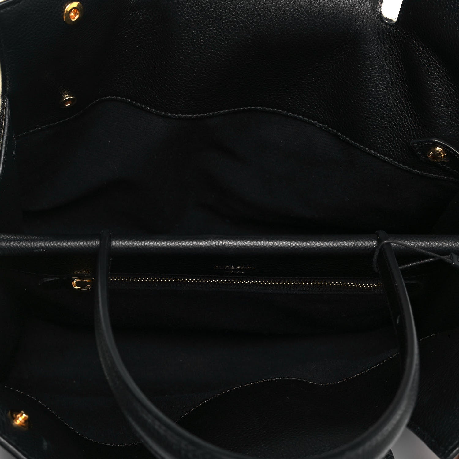 Burberry Grainy Calfskin Medium Title Bag Black 5 of 13