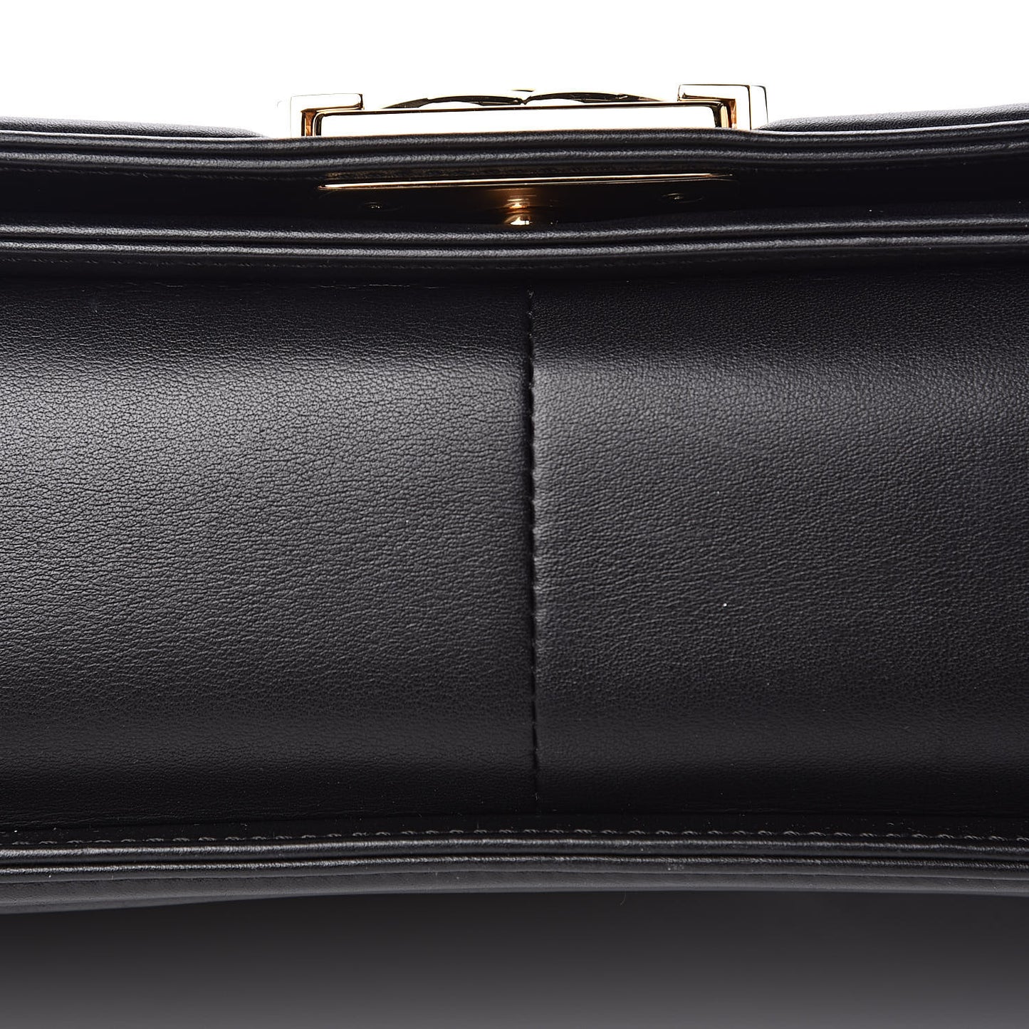 Calfskin Chevron Quilted New Medium Boy Flap Black