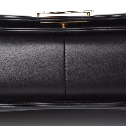 Chanel Calfskin Chevron Quilted New Medium Boy Flap Black 10 of 12