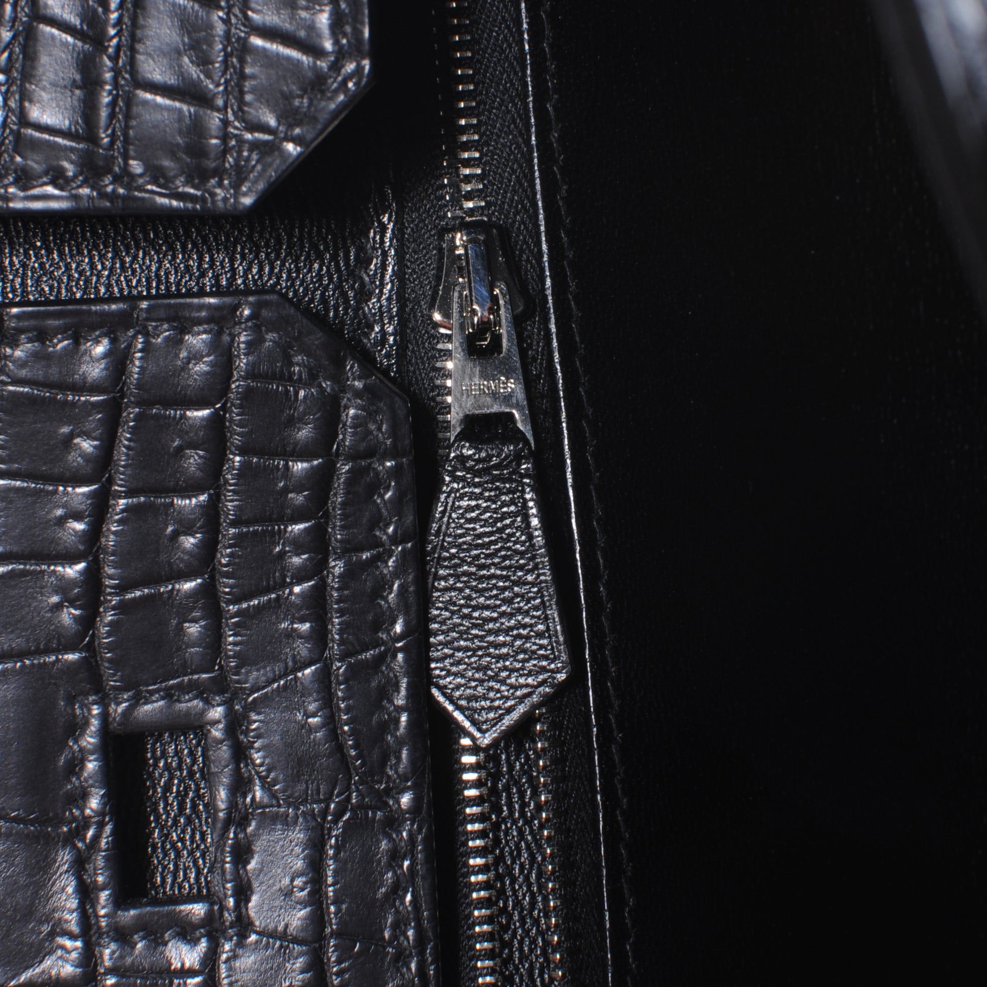 Hermes Matte Niloticus Crocodile Birkin 30 SO BLACK 8 of 10