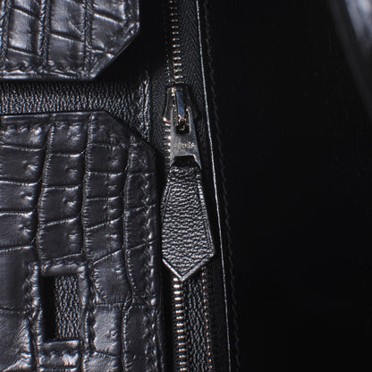 Hermes Matte Niloticus Crocodile Birkin 30 SO BLACK 8 of 10