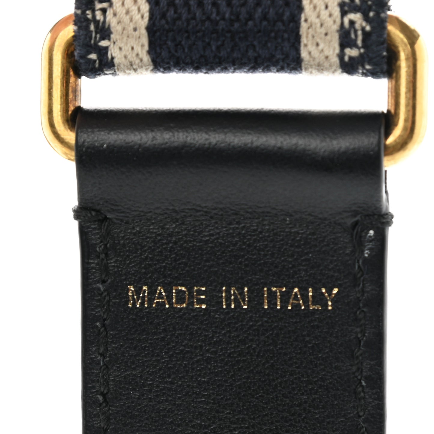 Canvas Embroidered Shoulder Strap Blue