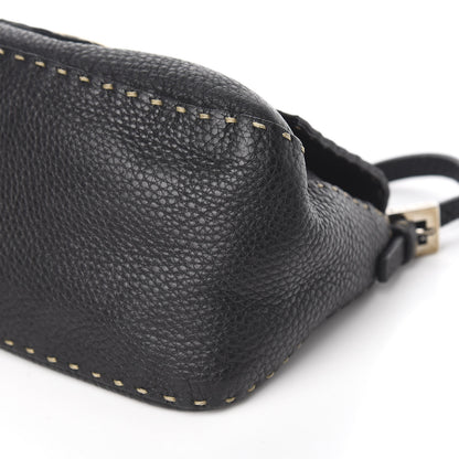 Fendi Calfskin Romano Selleria Baguette Black 7 of 10