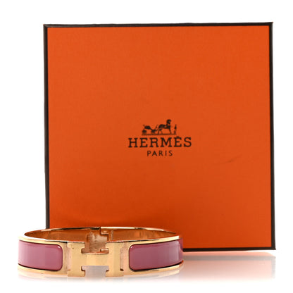 Hermes Enamel Narrow Clic Clac H Bracelet PM Rose Patch 5 of 5