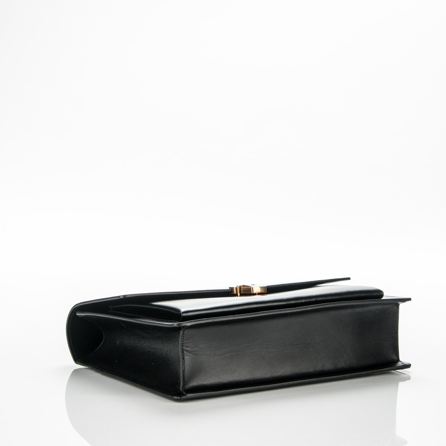 Calfskin Large Highschool Satchel Black