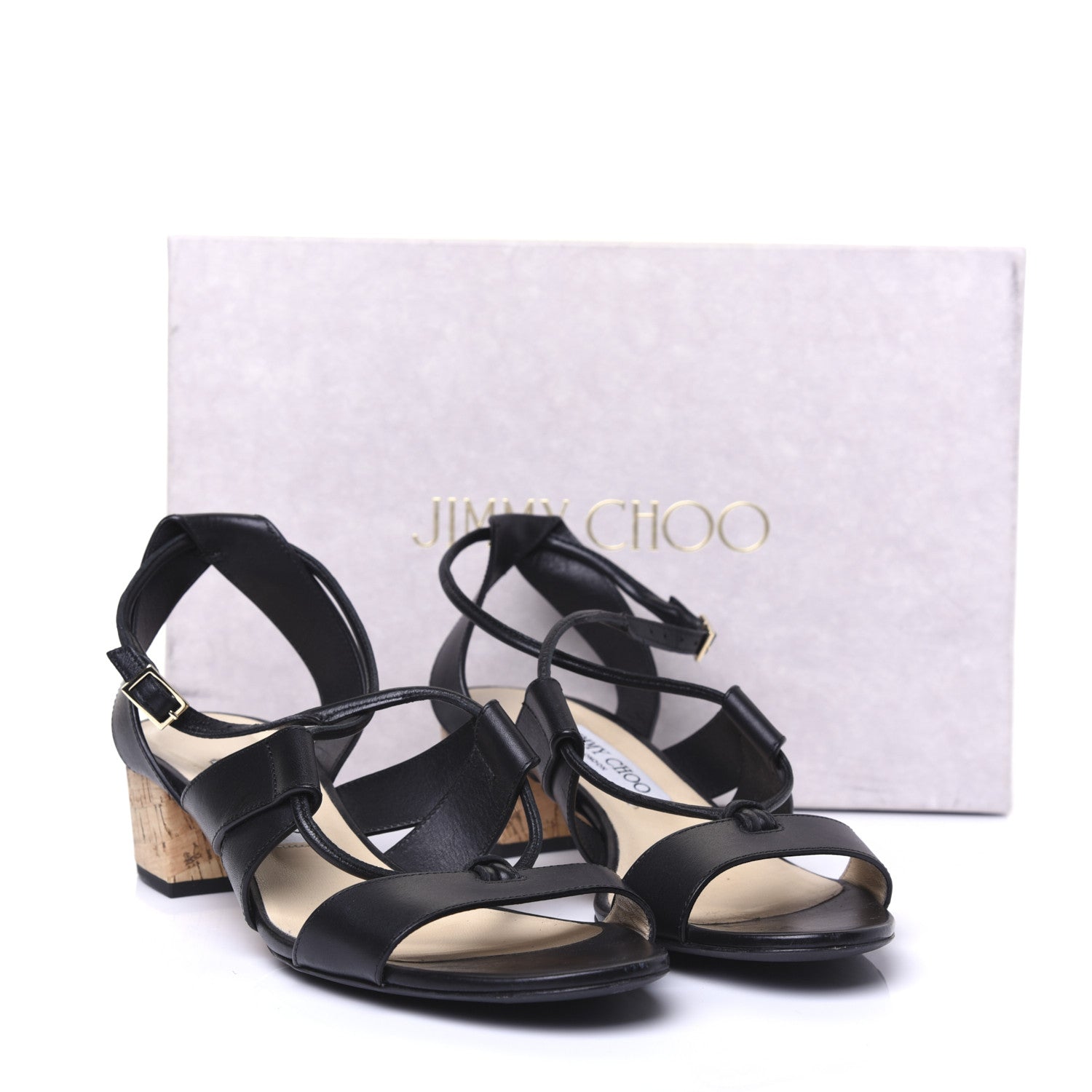 Jimmy Choo Calfskin Margo Ghillie Laced Sandals 39 Black 8 of 8