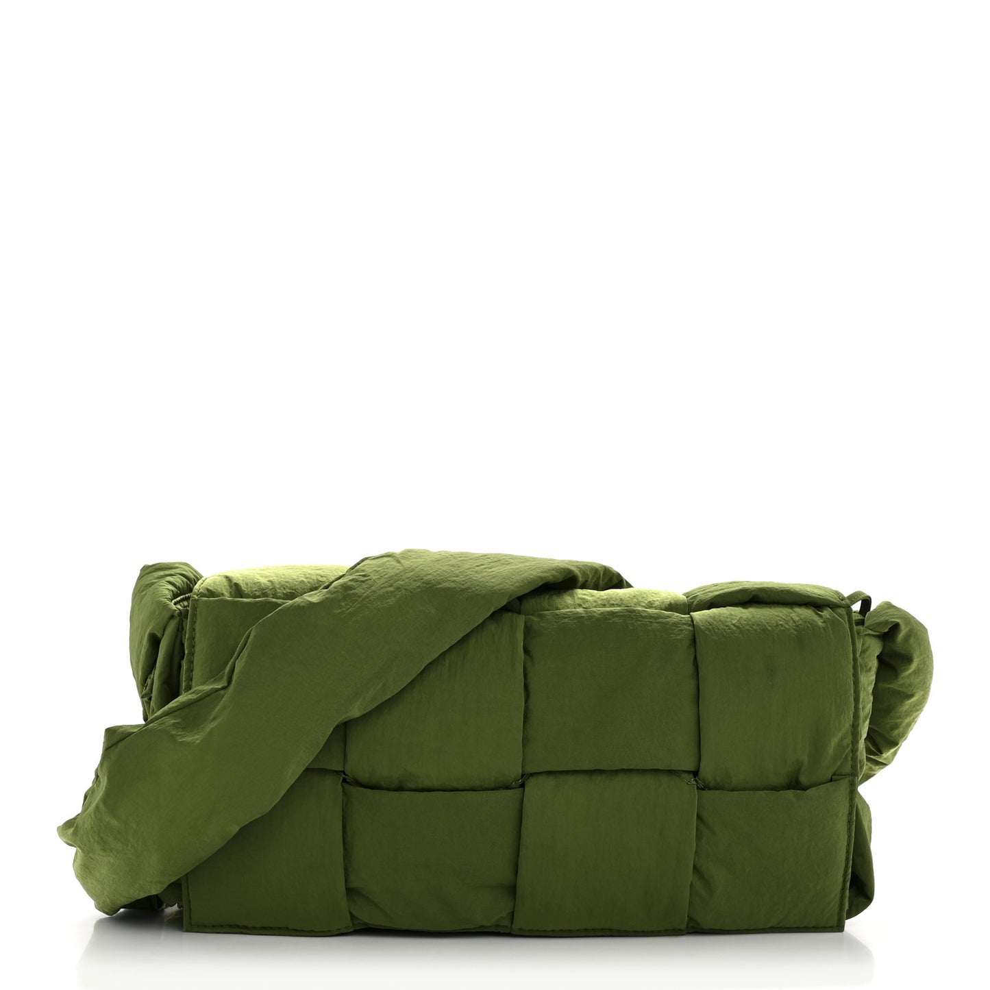 Nylon Intrecciato Padded Tech Cassette Bag Avocado