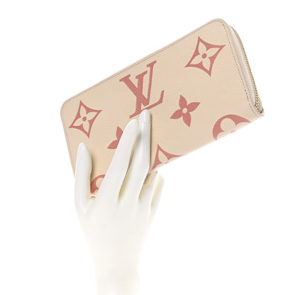 Louis Vuitton Empreinte Monogram Giant Zippy Wallet Creme Bois De Rose 2 of 9