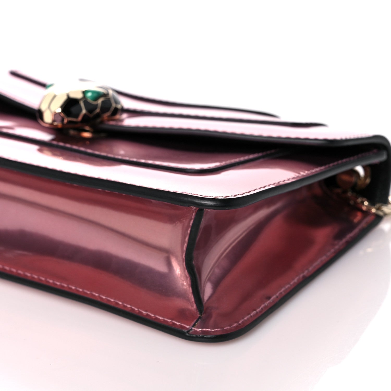 Bulgari Metallic Calfskin Serpenti Medium Crossbody Bag Pink 6 of 16