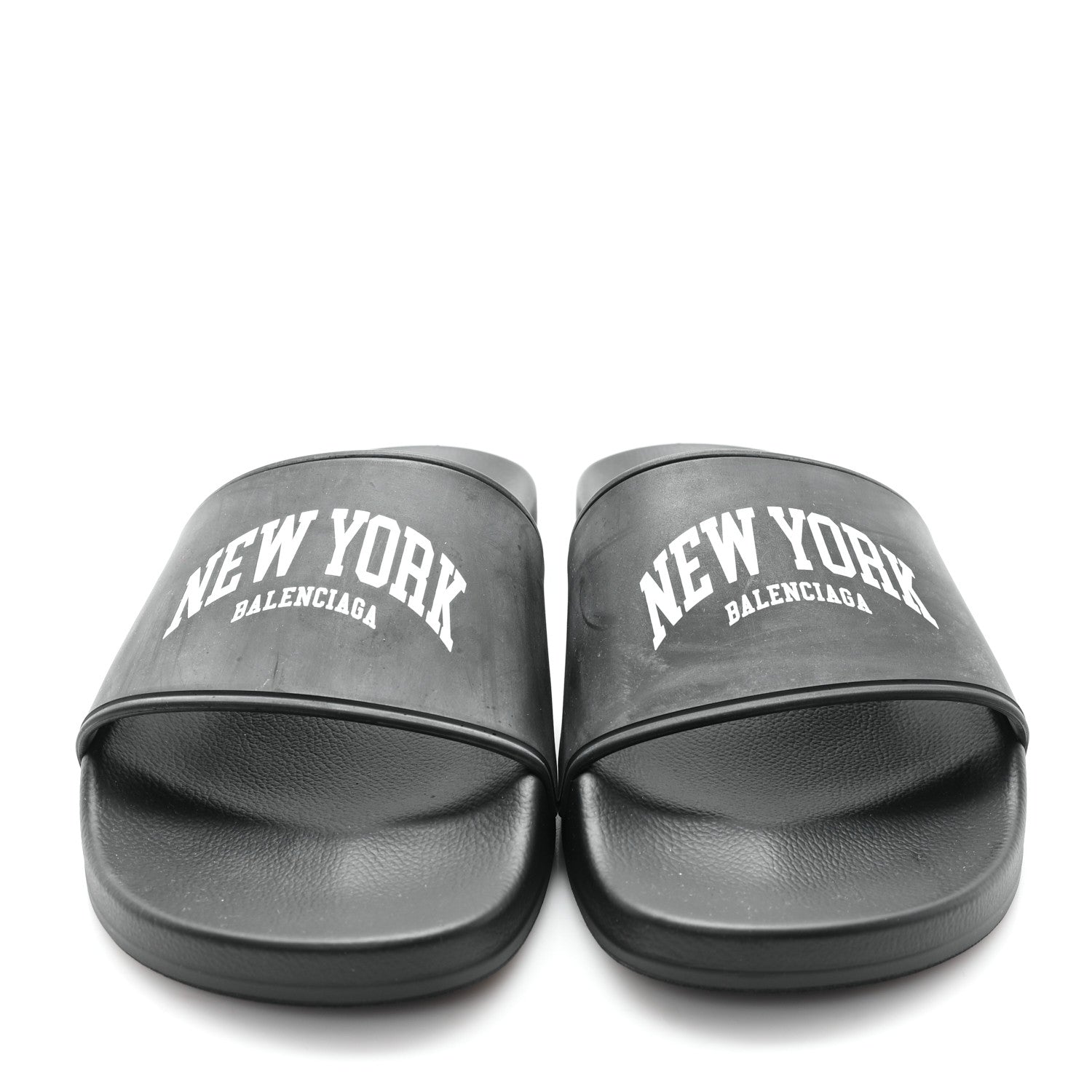 Balenciaga Rubber New York Pool Slide Sandals 40 Black 3 of 9