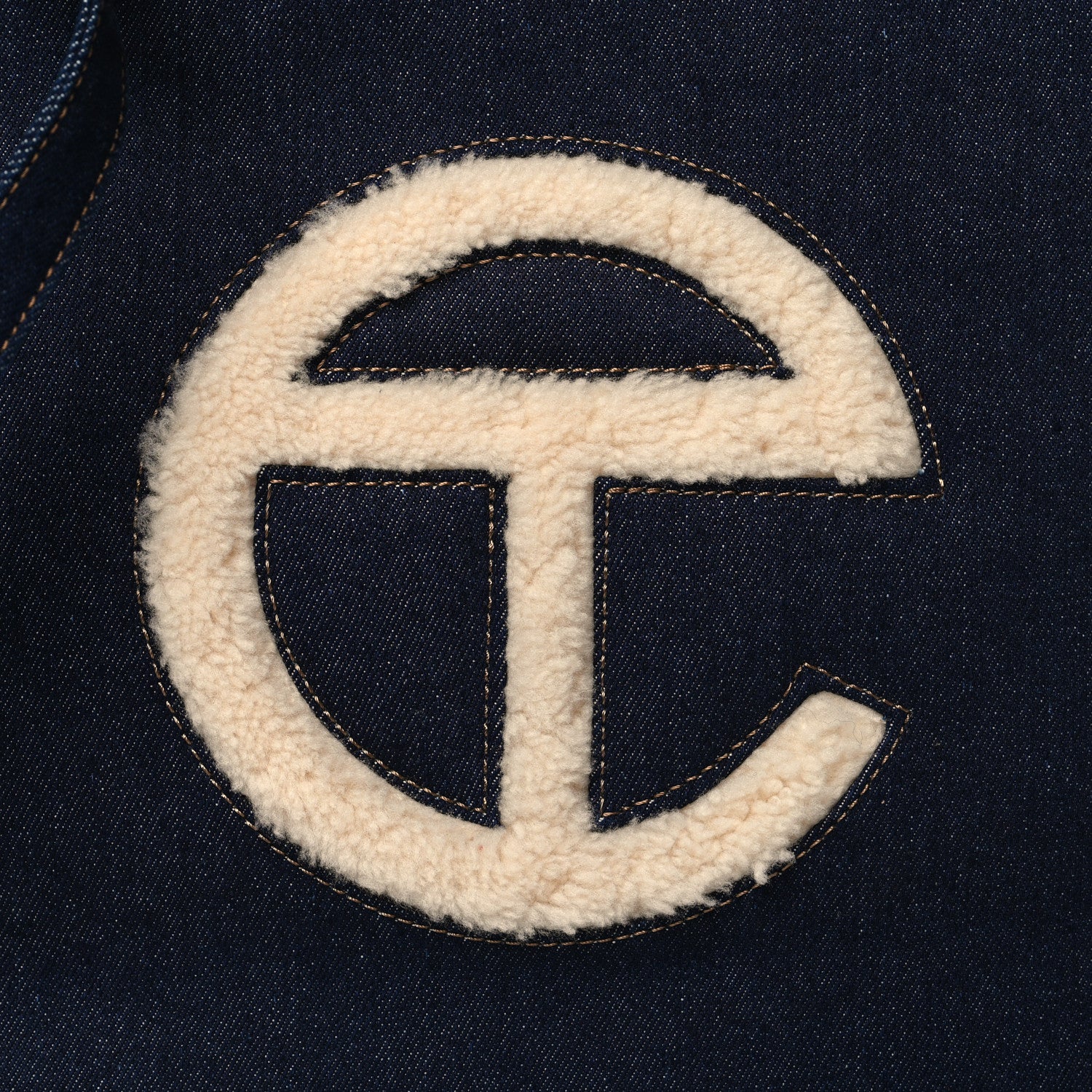 Telfar X UGG Denim Shearling Medium Shopping Bag Raw Denim 7 of 9
