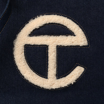 Telfar X UGG Denim Shearling Medium Shopping Bag Raw Denim 7 of 9