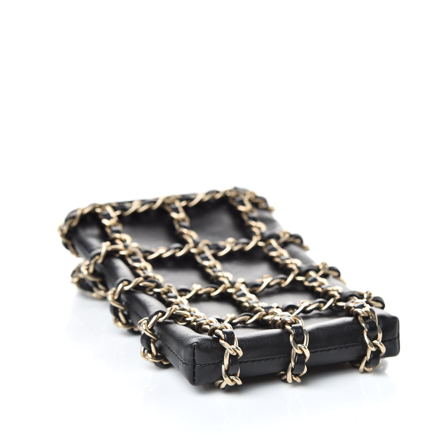 Chanel Lambskin Tech Me Out Clutch With Chain Black 4 of 12