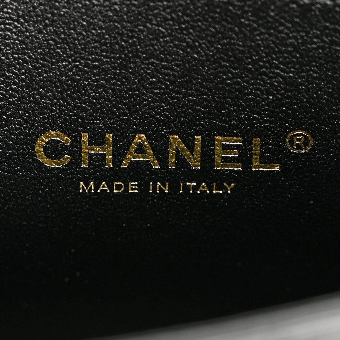 Shiny Lambskin Quilted Twisted Links Top Handle Flap Black