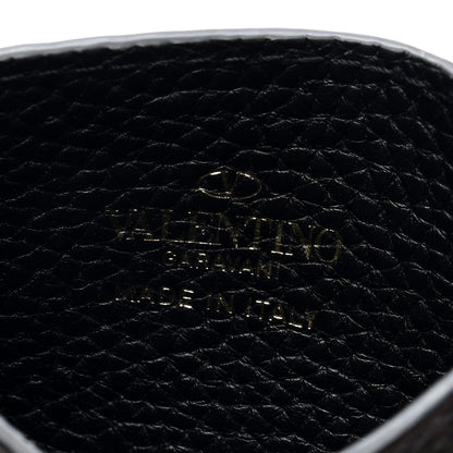Valentino Garavani Pebbled Calfskin Rockstud Card Holder Black 6 of 7