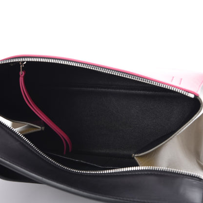 Celine Smooth Calfskin Small Tri-Color Edge Shoulder Bag Fushia 5 of 7