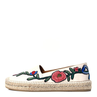 Gucci Nappa Ophelia Espadrilles 37 Mystic White 1 of 10
