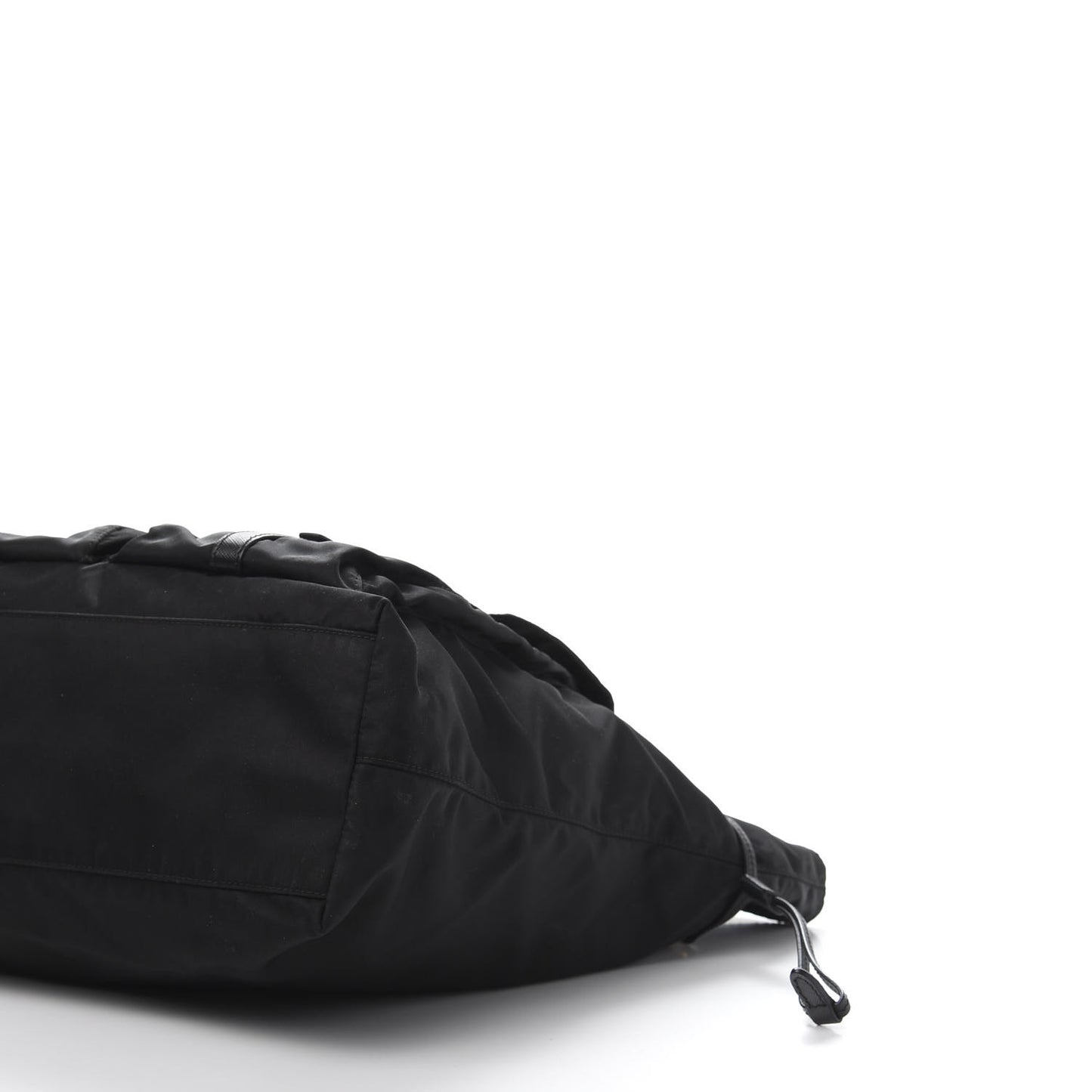 Nylon Saffiano Front Pocket Tote Black
